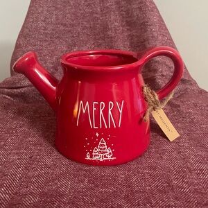 Rae Dunn “Merry” watering can Christmas Decor